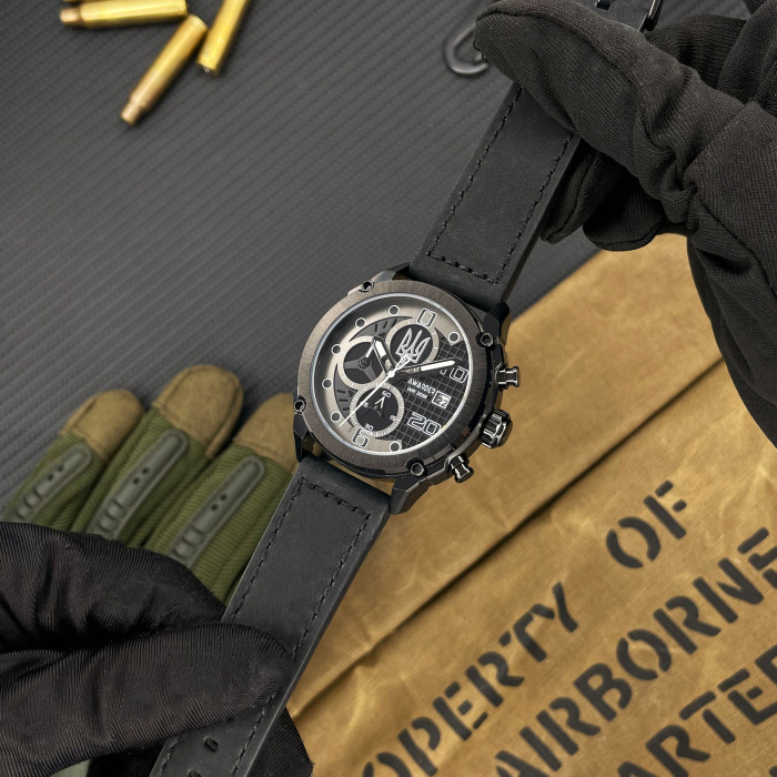 Наручный часы Awarder 016 Тризуб серебро All Black