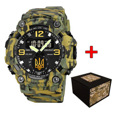 Наручний годинник Awarder 003 Тризуб золото Army Green
