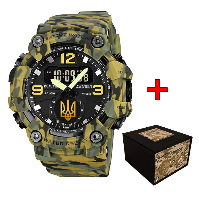 Наручные часы Awarder 003 Тризуб золото Army Green