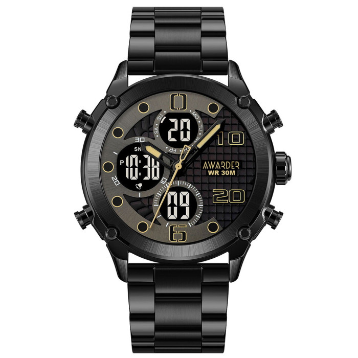 Наручний годинник Awarder 017 Black-Black Steel