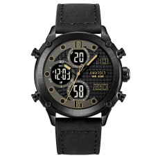 Наручний годинник Awarder 017 Black Leather