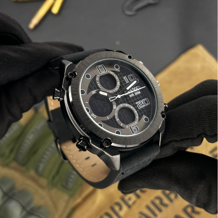 Наручний годинник Awarder 017 Black Leather