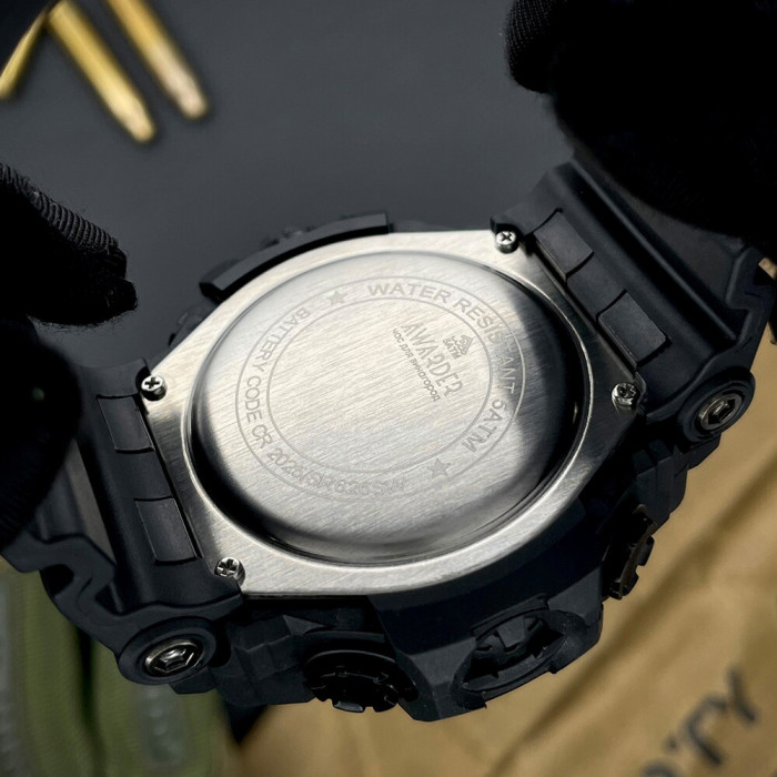 Наручний годинник Awarder 001 Тризуб срібло Black