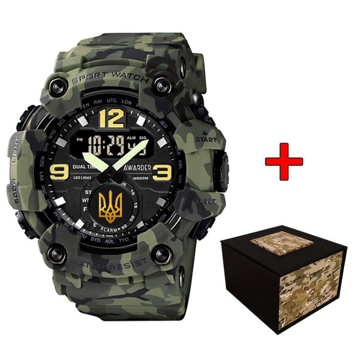 Наручные часы Awarder 004 Тризуб золото Camo Green