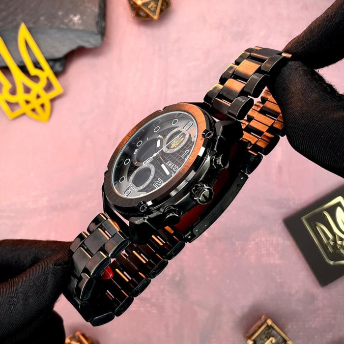 Наручные часы Awarder 017 Тризуб золото All Black Steel