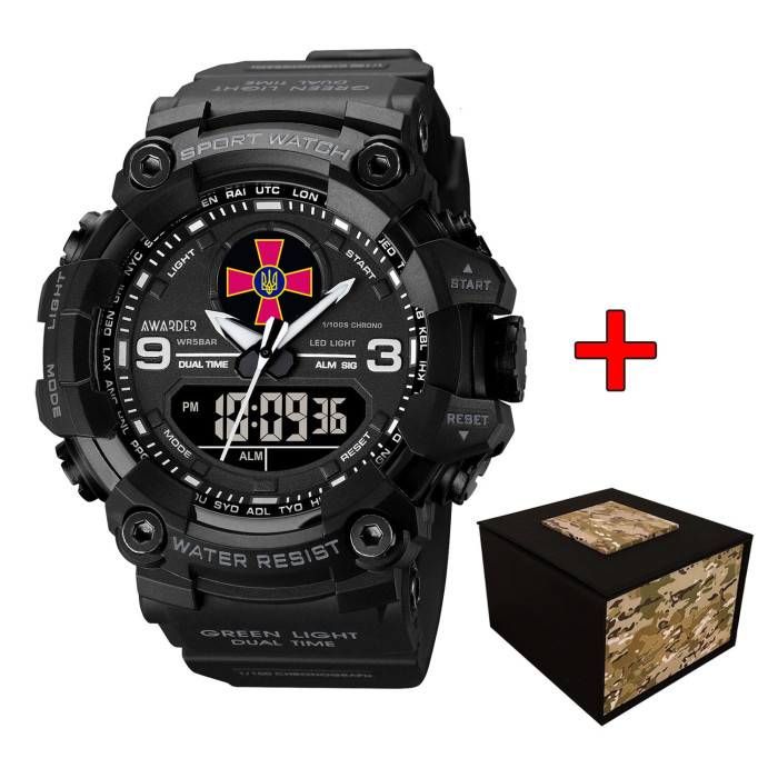 Наручний годинник Awarder 001 ЗСУ All Black
