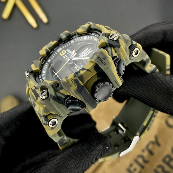 Наручный часовой механизм Awarder 001 Тризуб серебро Camo Green