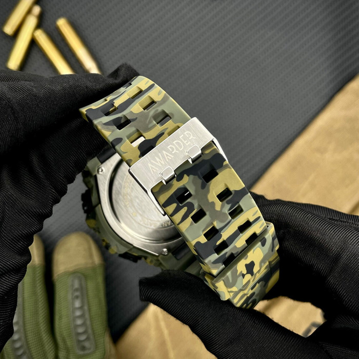 Наручный часовой механизм Awarder 001 Тризуб серебро Camo Green