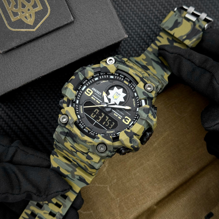 Наручний годинник Awarder 001 Поліція Camo Green