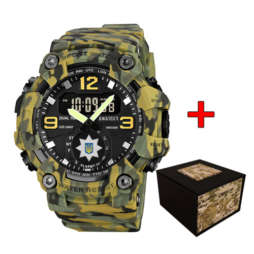 Наручний годинник Awarder 003 Поліція Camo Green