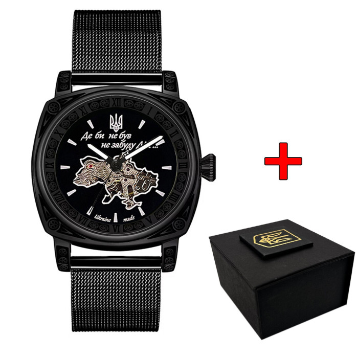 Наручний годинник Awarder 021 Де би не був All Black Mesh