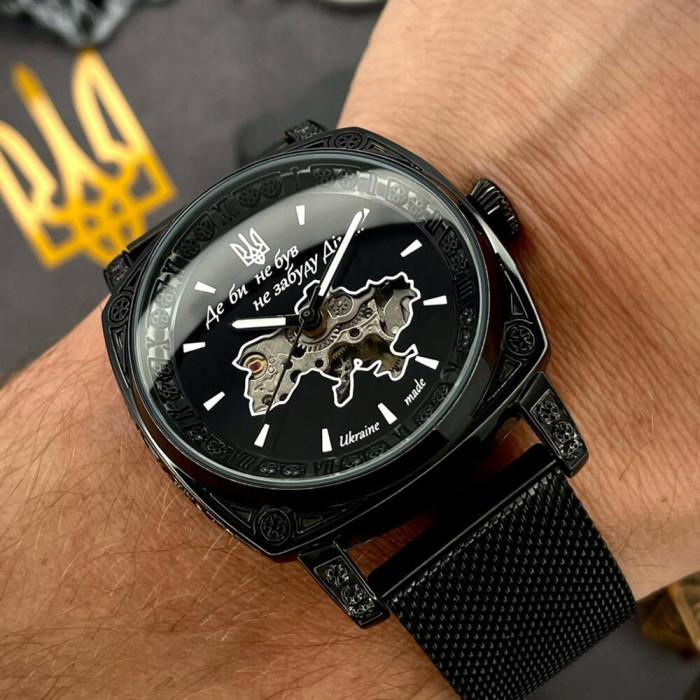 Наручний годинник Awarder 021 Де би не був All Black Mesh