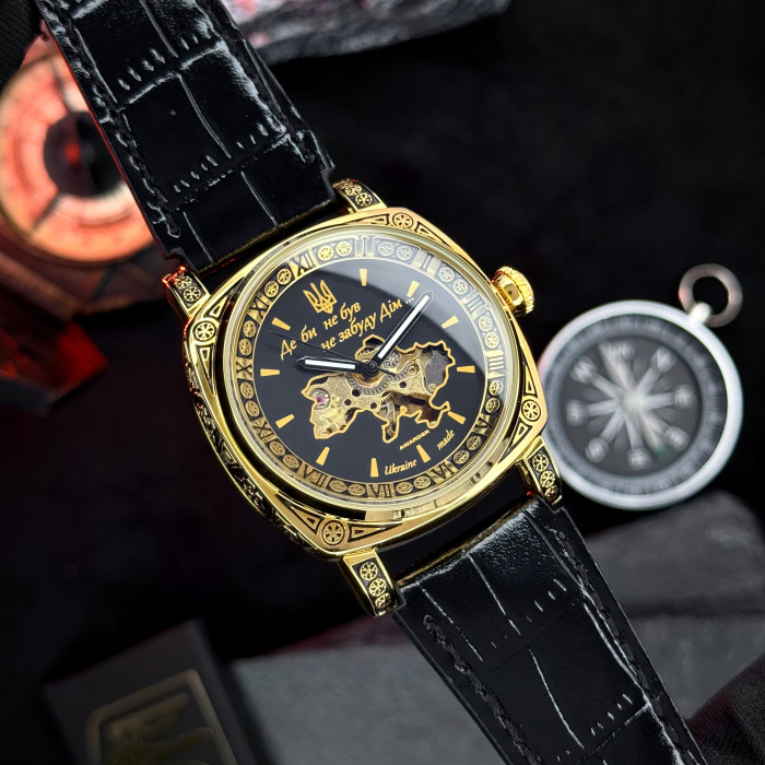Наручний годинник Awarder 021 Де би не був Gold-Black
