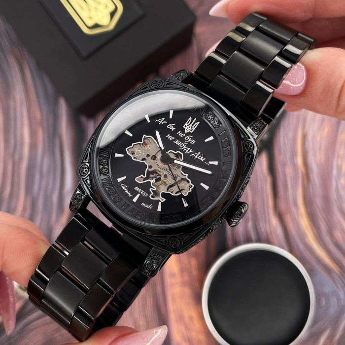 Наручний годинник Awarder 021 Де би не був All Black Steel