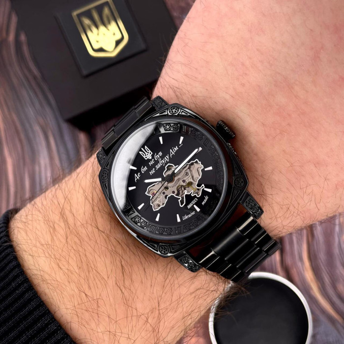 Наручний годинник Awarder 021 Де би не був All Black Steel