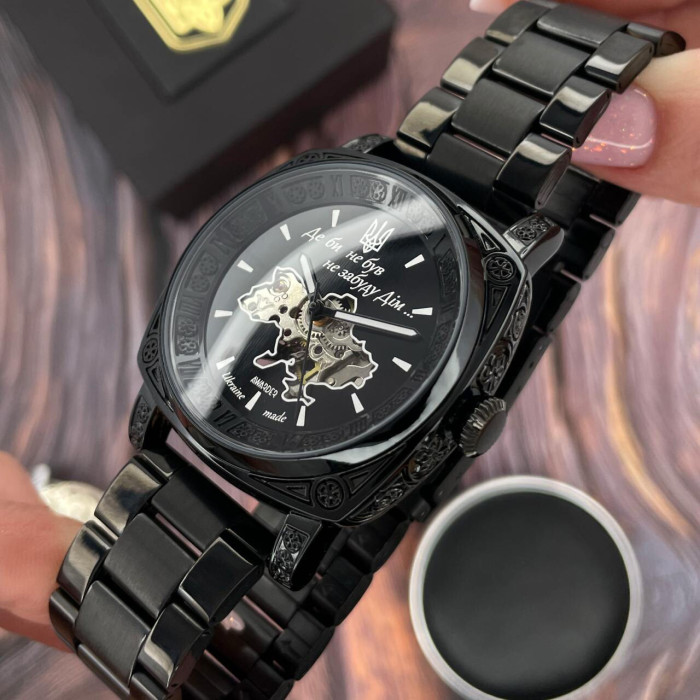 Наручний годинник Awarder 021 Де би не був All Black Steel