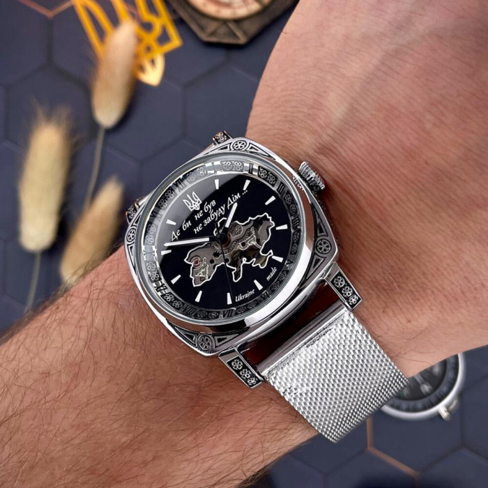 Наручний годинник Awarder 021 Де би не був Silver Mesh