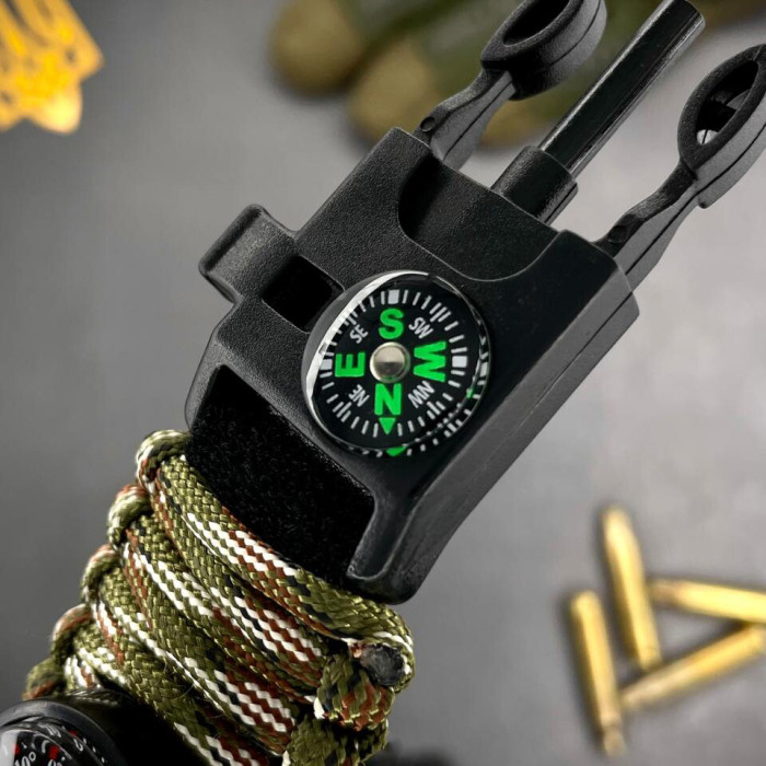 Наручные часы Awarder 005 Тризуб золото Camo Green Паракордовый ремешок Camo Green