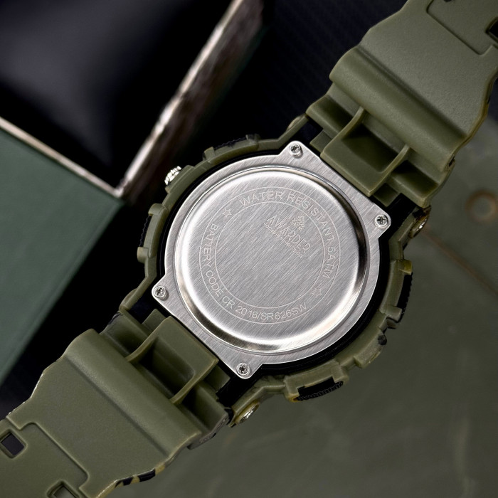 Наручний годинник Awarder 005 Тризуб золото Camo Green