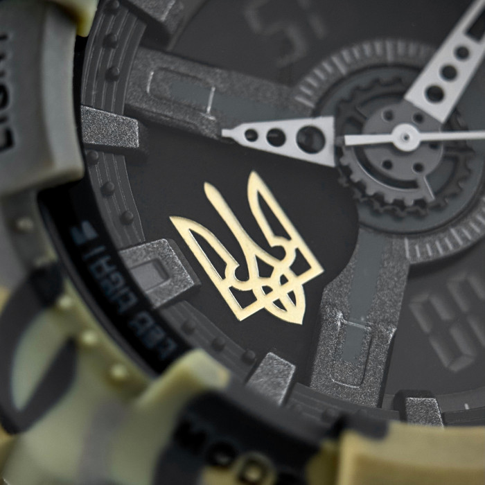 Наручний годинник Awarder 005 Тризуб золото Camo Green