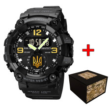Наручний годинник Awarder 003 Тризуб золото Black