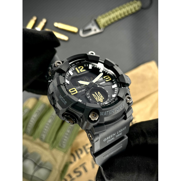 Наручний годинник Awarder 003 Тризуб золото Black