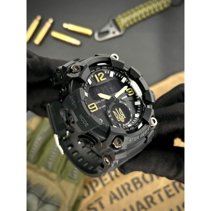 Наручний годинник Awarder 003 Тризуб золото Black