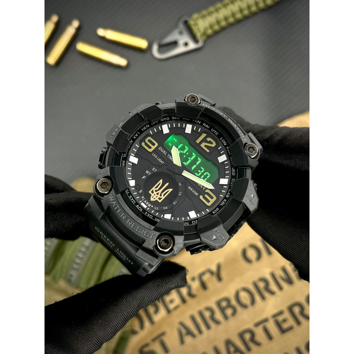 Наручний годинник Awarder 003 Тризуб золото Black