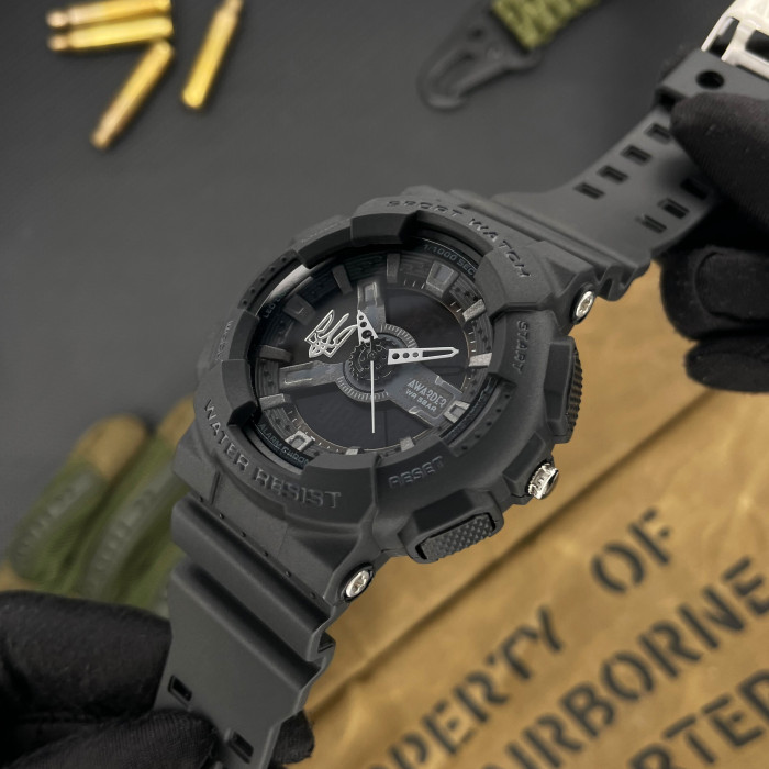 Наручные часы Awarder 005 Тризуб серебро Black