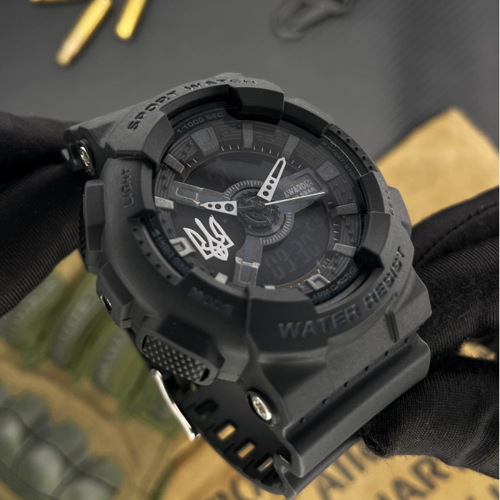Наручные часы Awarder 005 Тризуб серебро Black
