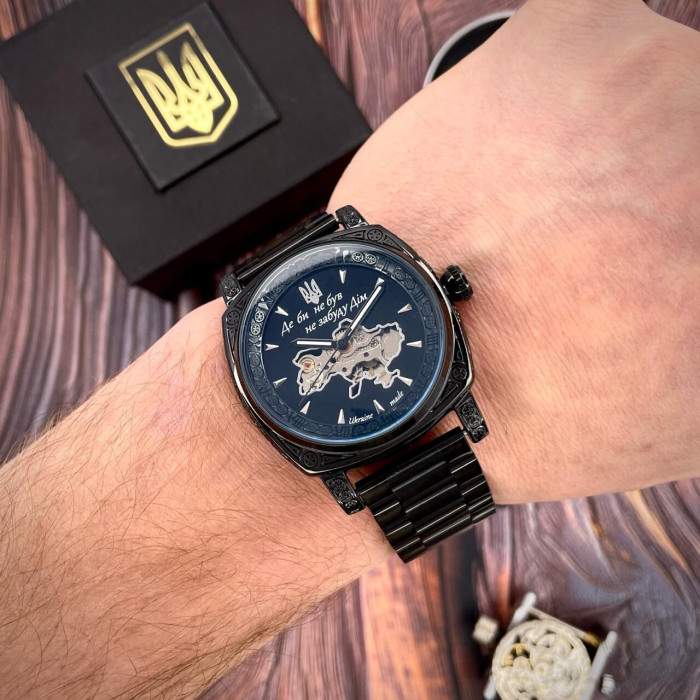 Наручний годинник Awarder 021-3D  Де би не був All Black Steel