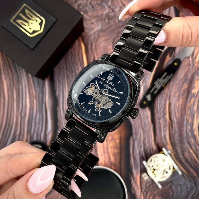 Наручний годинник Awarder 021-3D  Де би не був All Black Steel