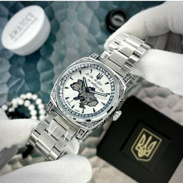 Наручний годинник Awarder 021-3D  Де би не був Silver-White Steel
