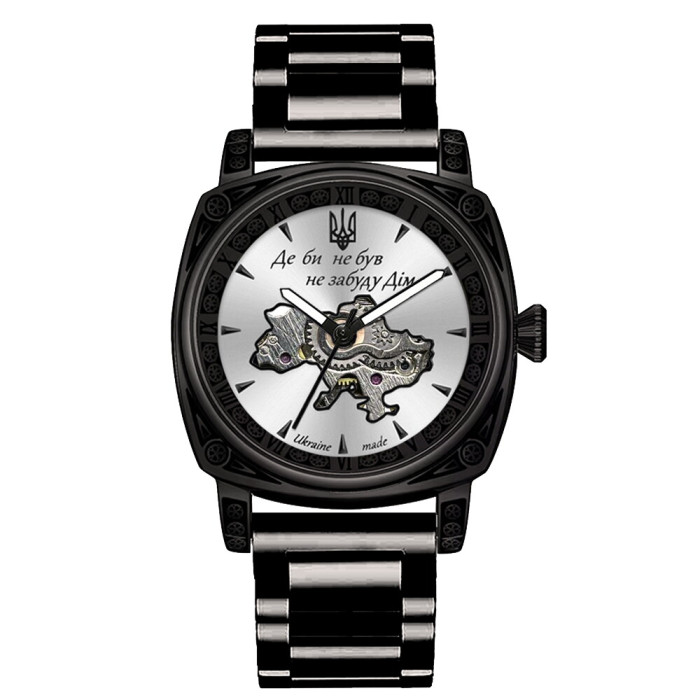 Наручний годинник Awarder 021-3D Де би не був Black-White Steel
