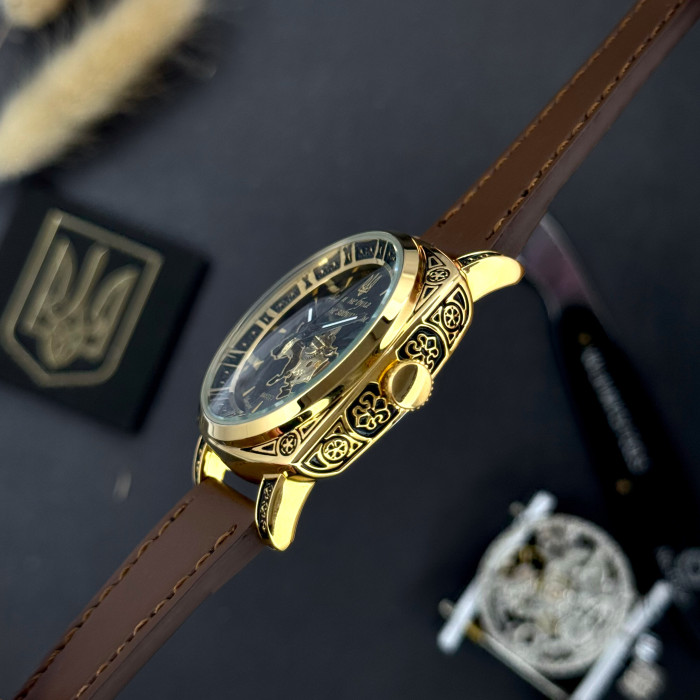 Наручний годинник Awarder 021 Де би не була Gold-Black-Brown