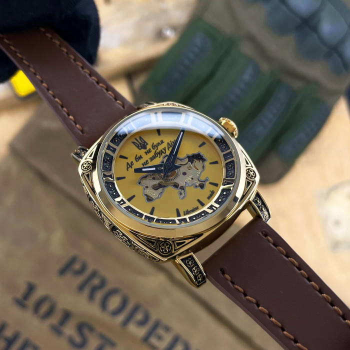Наручний годинник Awarder 021 Де би не була Gold-Gold-Brown