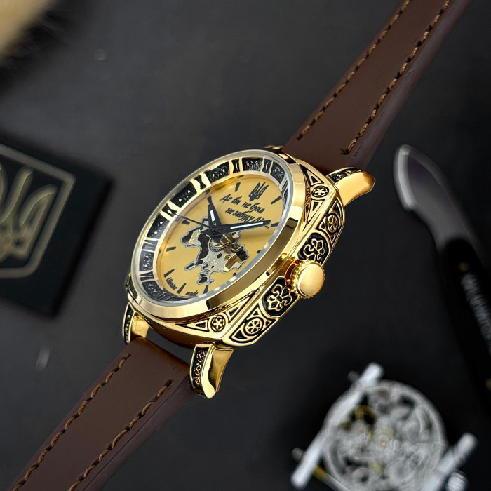 Наручний годинник Awarder 021 Де би не була Gold-Gold-Brown