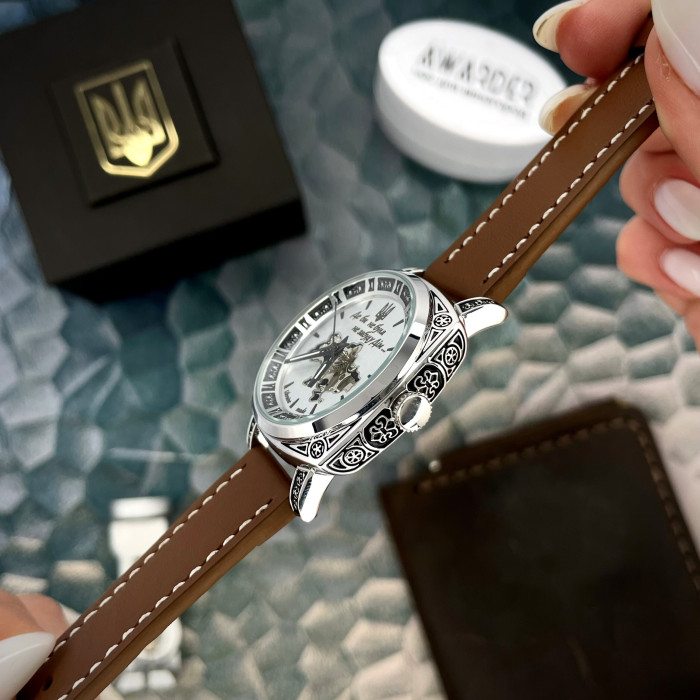 Наручний годинник Awarder 021 Де би не була Silver-Silver-Brown