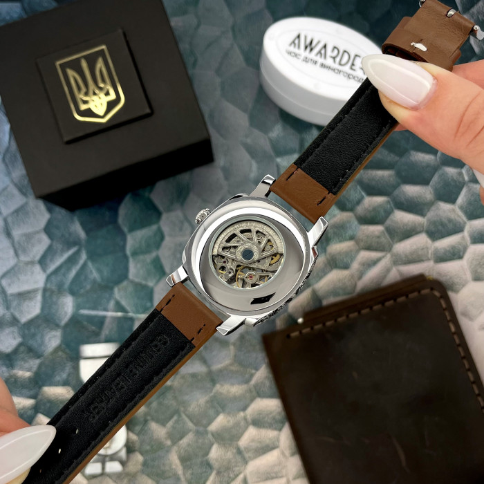 Наручний годинник Awarder 021 Де би не була Silver-Silver-Brown