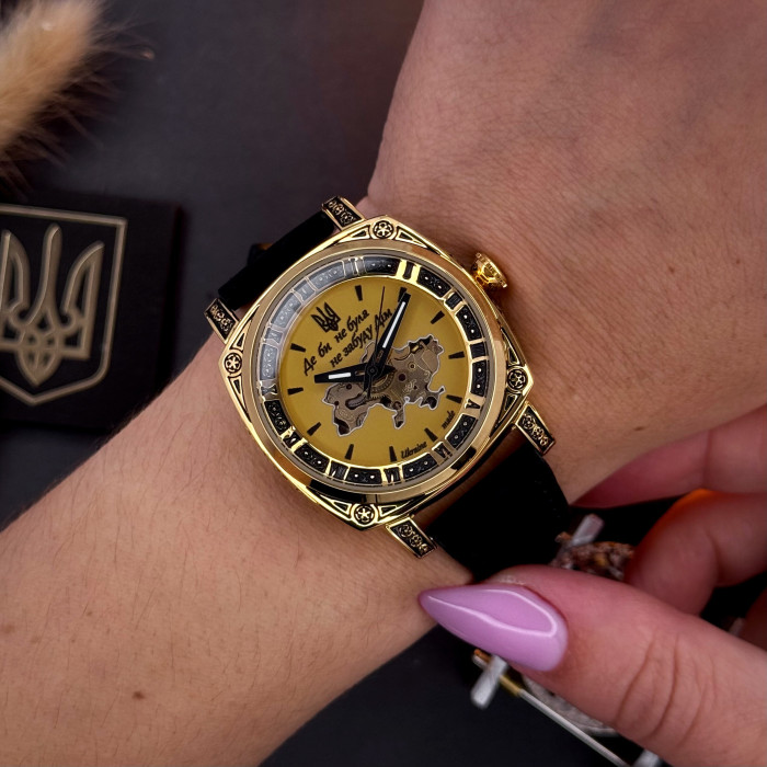Наручний годинник Awarder 021 Де би не була Gold-Gold-Black