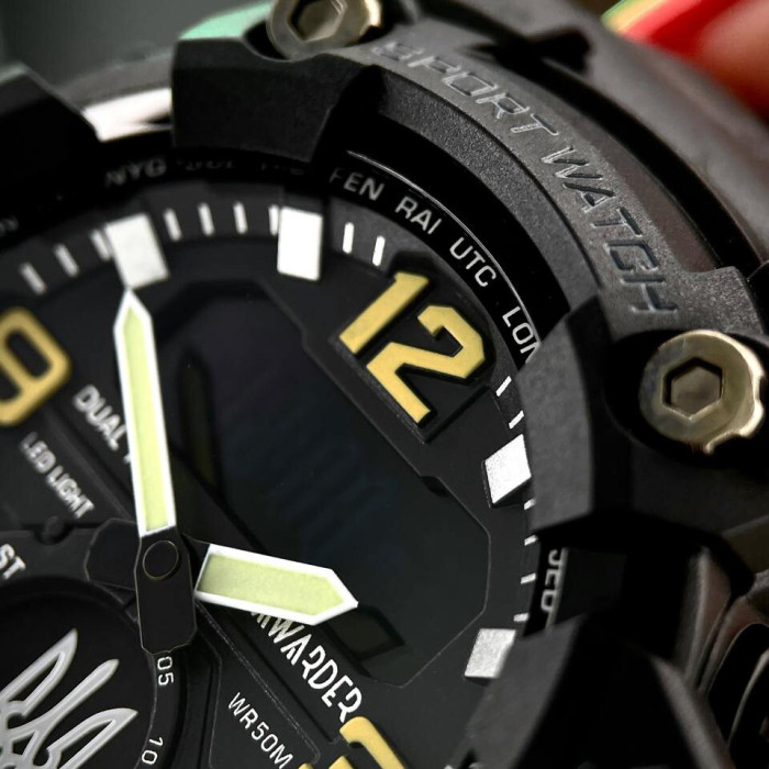 Наручний годинник Awarder 003 Тризуб срібло Black