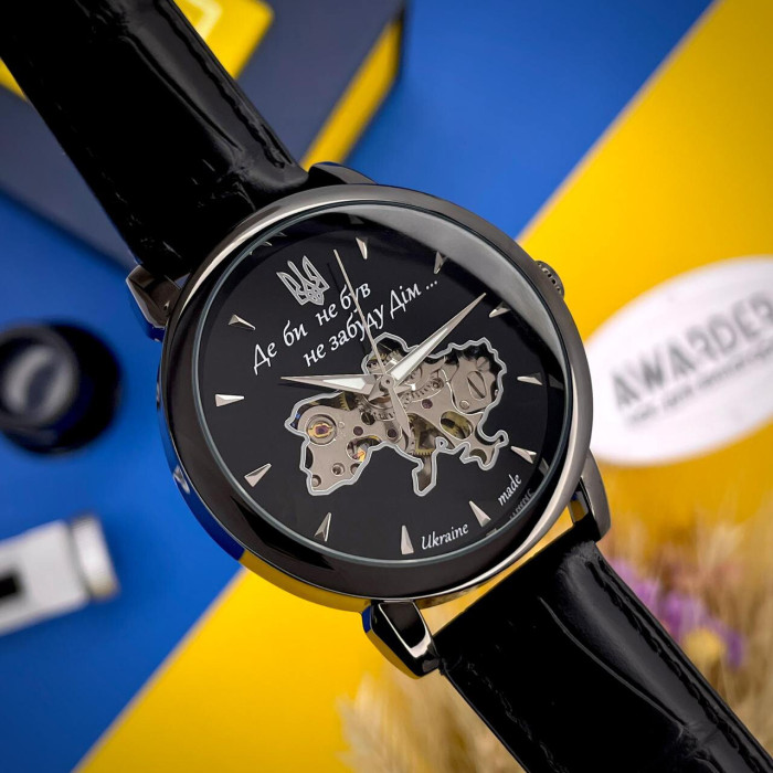 Наручний годинник Awarder 022-3D Де би не був All Black Automatic
