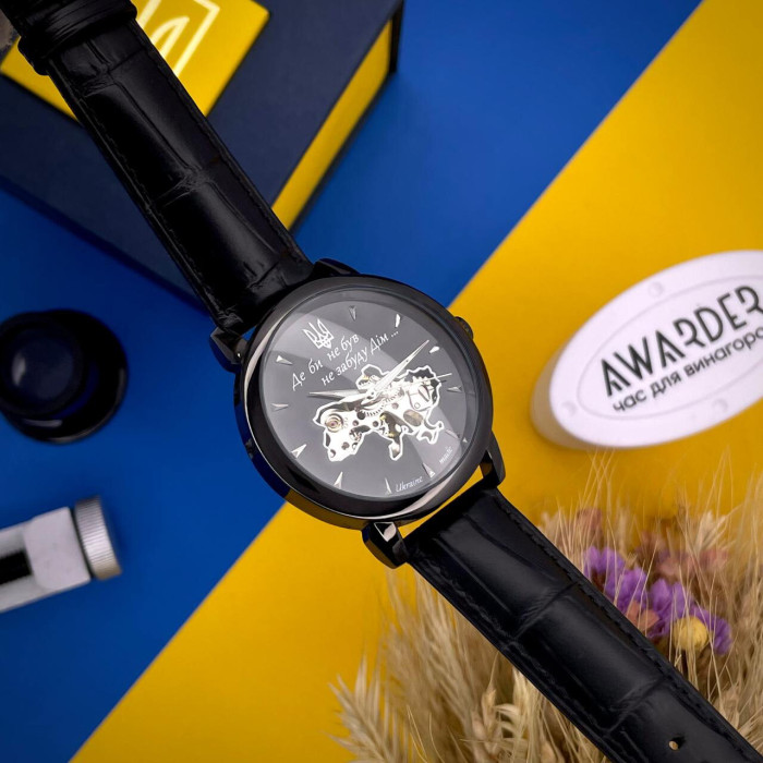 Наручний годинник Awarder 022-3D Де би не був All Black Automatic