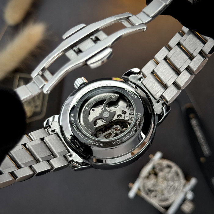 Наручний годинник Awarder 022-3D Де би не був Silver-Black Steel
