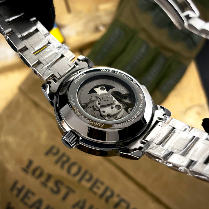 Наручний годинник Awarder 022-3D Де би не був Silver-Black Steel