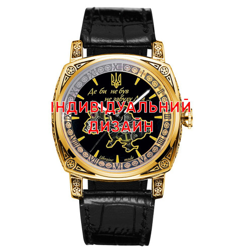 Наручний годинник Awarder 021 Gold Leather Індивідуальний дизайн