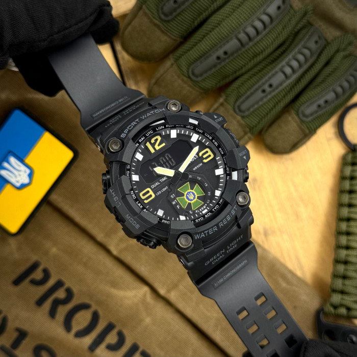 Наручний годинник Awarder 003BKDPS ДПС Чорні + Коробка