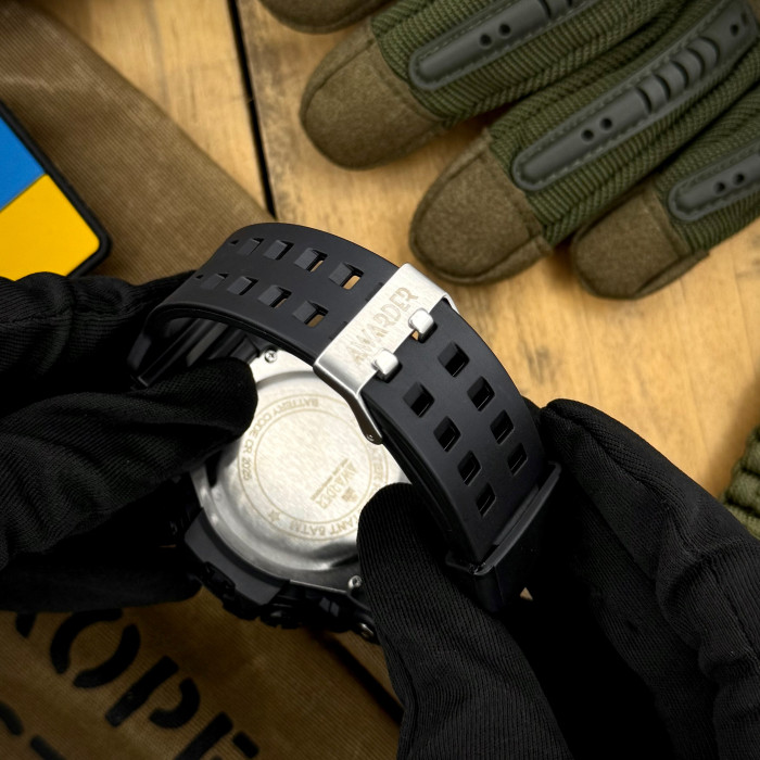 Наручные часы Awarder 004BKTPO Полиция Черные + Коробка