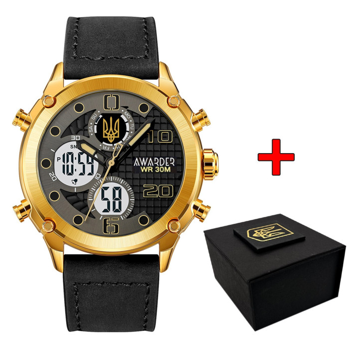 Наручные часы Awarder 017GDBK Тризуб золото Gold-Black