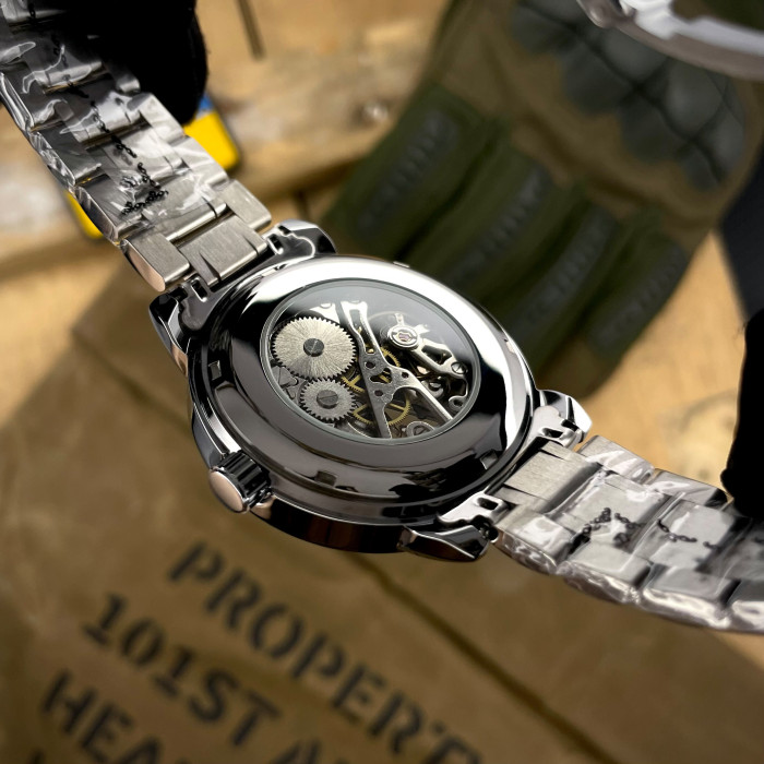 Наручний годинник Awarder 022 Silver-White Mechanic Metall Не Забуду Дім